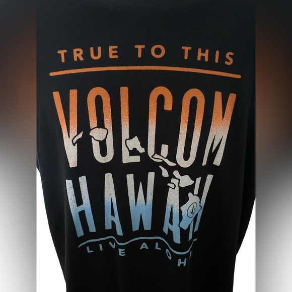 VOLCOM Stone “Live Aloha Hawaii” Skate Tee Shirt Men L Large Modern Fit - Picture 2 of 5
